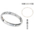 14kWhite Gold Pave Diamond Love Bracelet